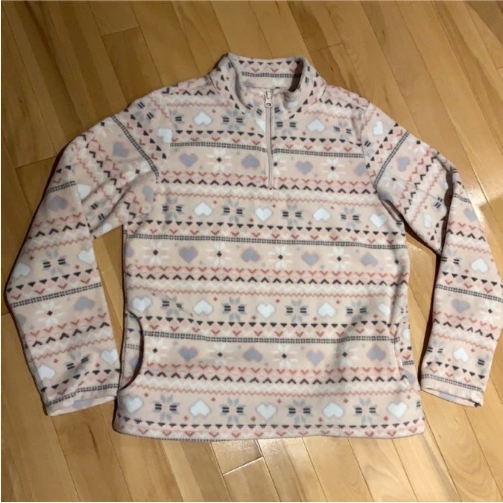 💥2/$30 EUC Girl’s Children’s Pl 1/4 Zip Glacier Fleece Long Sleeve -size 14 (XL)